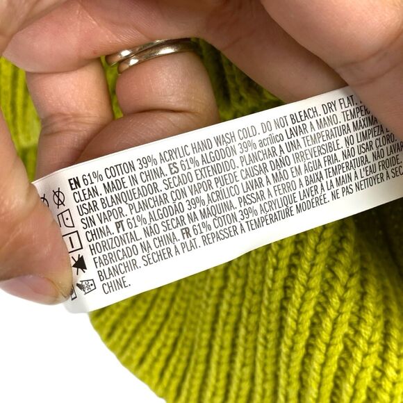 Forever 21 Green Ribbed Heavy Knit Sweater Size:‎ M Cozy Stylish Crop  500 - Picture 4 of 8